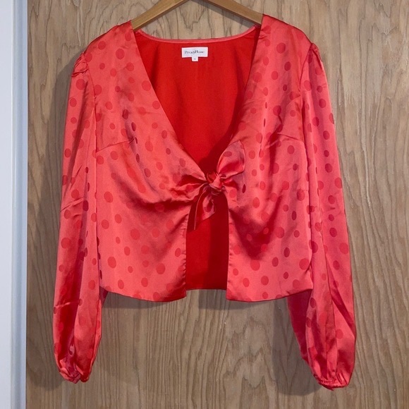 Privacy Please Pink Polka Dot Rosaline top - Picture 2 of 2